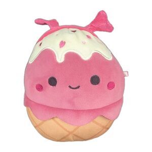 Squishmallows Junior the Valentines Ice Cream Plush Stuffed Toy Pink
